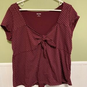 Hollister easy tie babydoll bust top